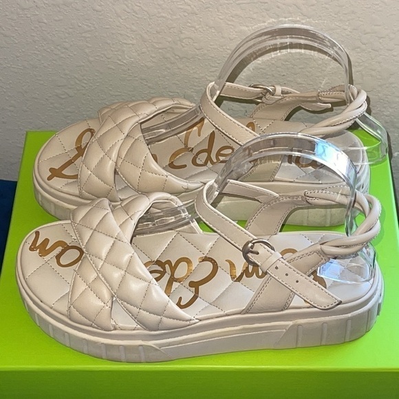 Sam Edelman Gravil Sand Leather Platform Sandals Sz. 8 - Picture 7 of 15